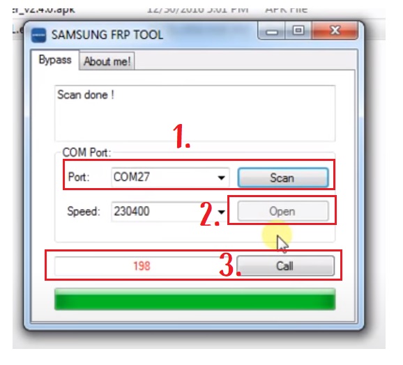 Samsung FRP Call Tool