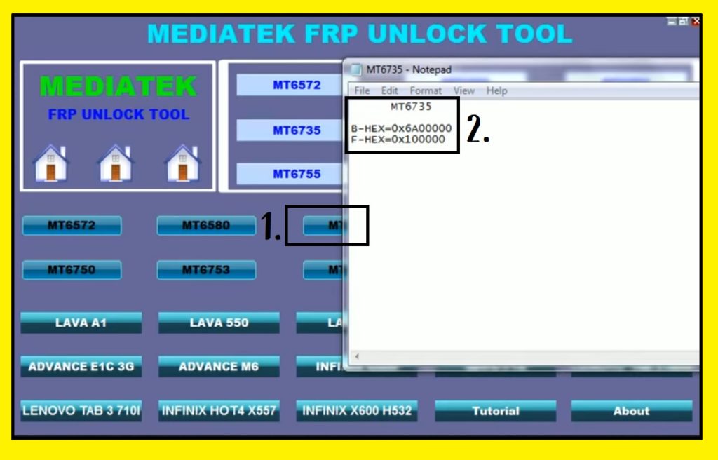 Save FRP address to MTK FRP Tool