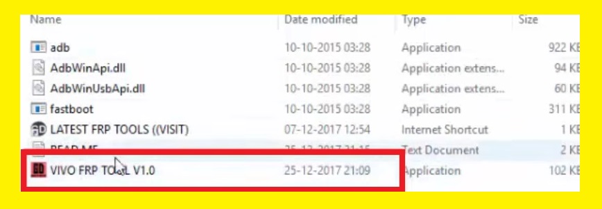 Run Vivo FRP Tool, Free Download 