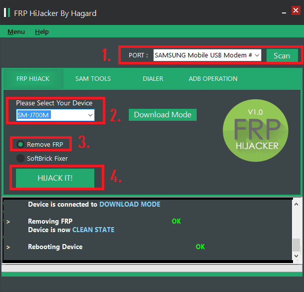 FRP Hijacker Tool to FRP Bypass