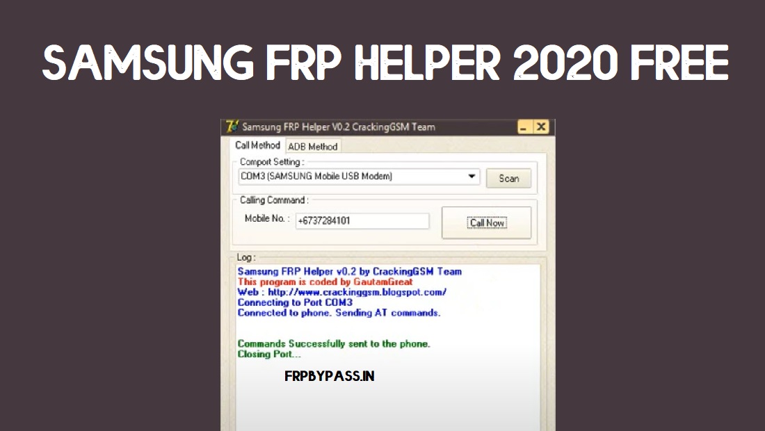 Samsung FRP helper V0.2 Download 2020 - New FRP Call Tool Samsung Free