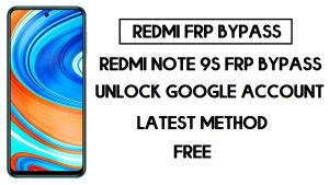 Xiaomi Redmi Note 9S FRP Bypass | Unlock Google Verification (MIUI 12)
